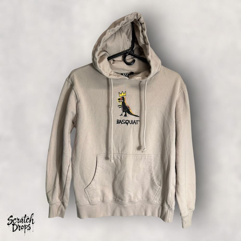 Men Hoodie Sz Small Basquiat Graphic Pullover Casual Streetwear Art Inspired M05